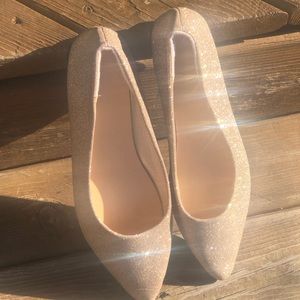 Champagne Glitter D’Orsay Flats